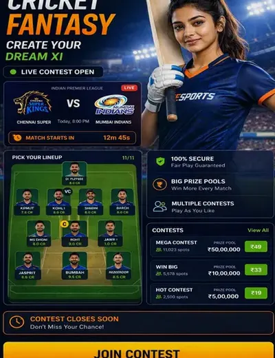 Play4Rappplay (Play4R app play) fantasy cricket & matchday visual 3